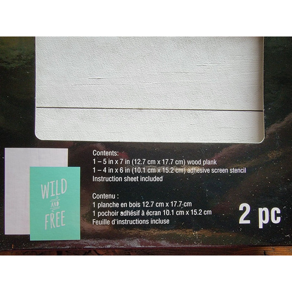 ArtMinds DIY Wood Stencil Kit WILD AND FREE Reusable Stencil - Picture 3 of 4